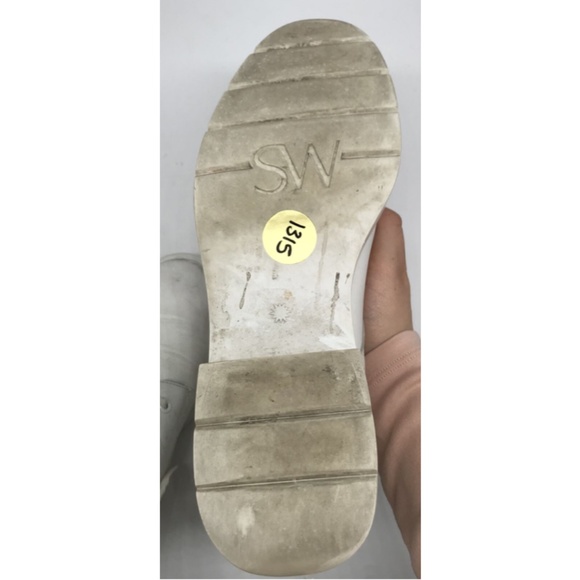 Stuart Weitzman Mckenzee Combat Boot In White Smooth Calf sz 7 - Picture 6 of 10